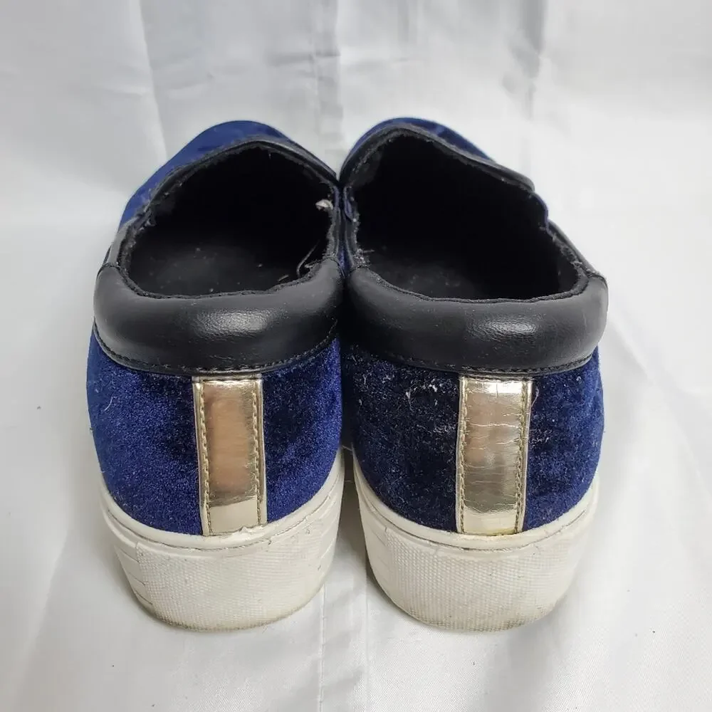Kenneth Cole Alesy Blue Velvet Platforms SZ 8